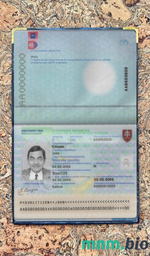Słowacja zdjęcie do paszportu pliki PSD, skan i fotografowany obraz